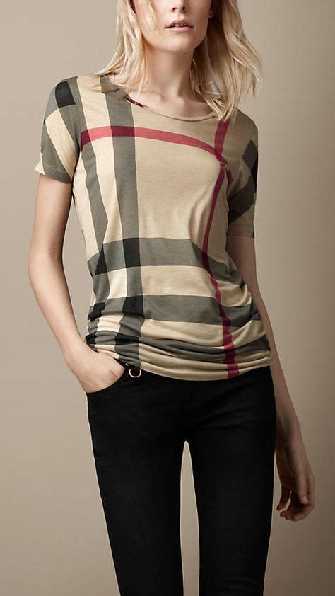 polo burberry femme beige|Burberry t shirts for women.